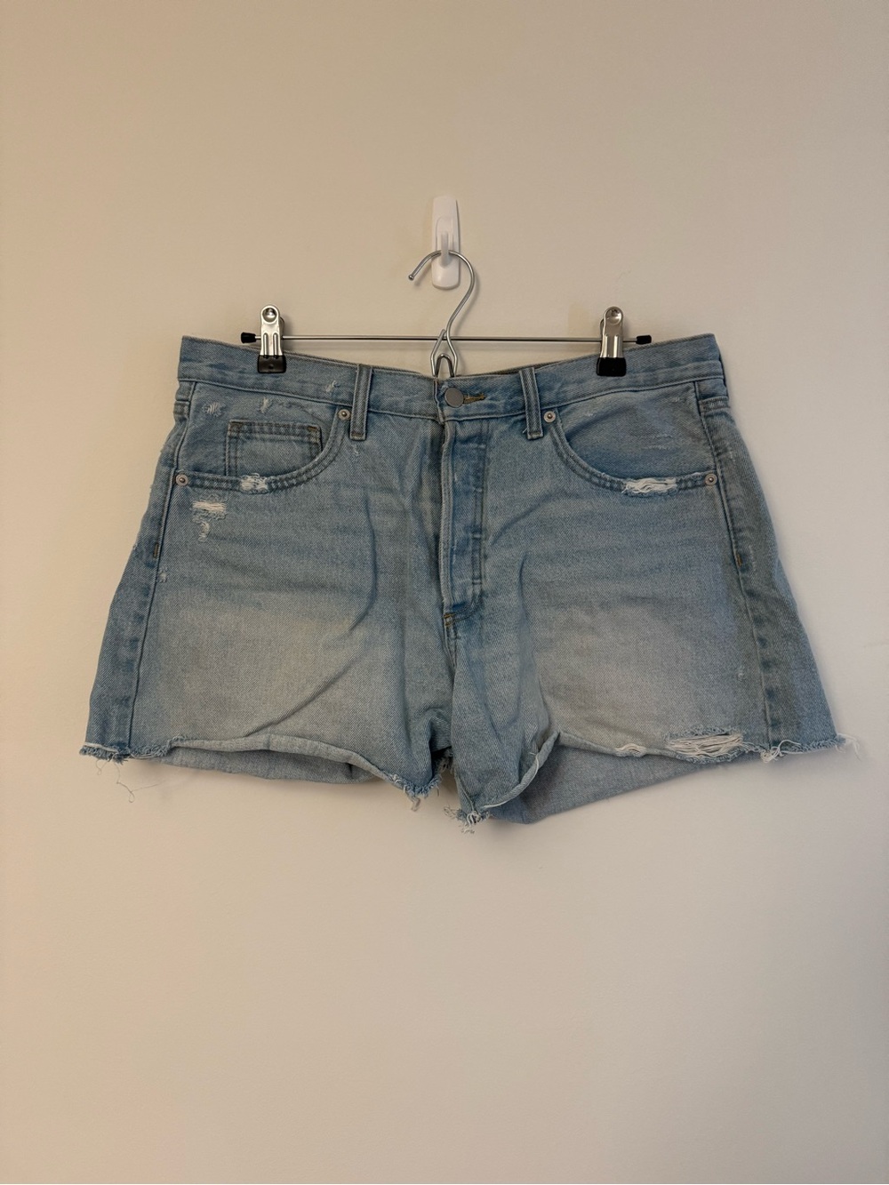 Universal Thread Light Wash Distressed Denim Shorts